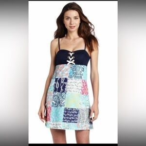Lilly Pulitzer Rilee Sailor Patchwork Dress 8 EUC